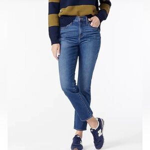 J. Crew Women's Mid-Rise Slim Leg Boyfriend Jeans Denim Stretch Blue Size 25